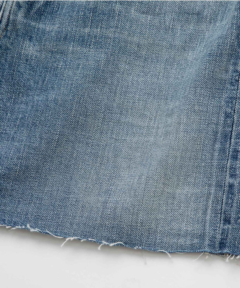 [SAMPLE SALE] SEA VINTAGE FRAYED DENIM MINI SKIRT