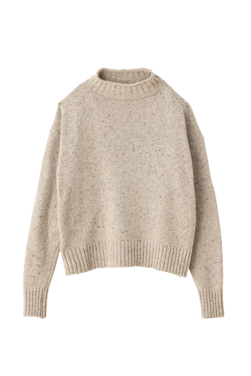 SEA SUSTAINABLE-WOOL MOCK NECK KNIT