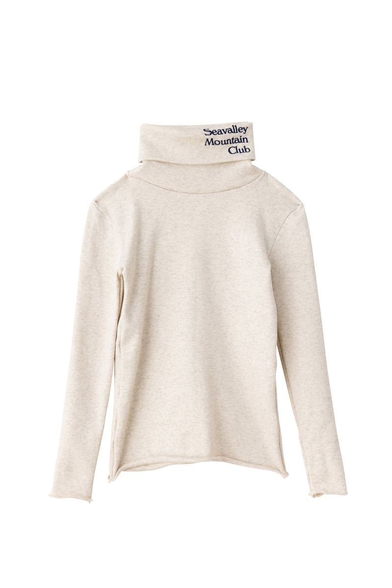 SEA CHIBI “Seavalley Mountain Club” CIRCULAR RIB TURTLE NECK TOP