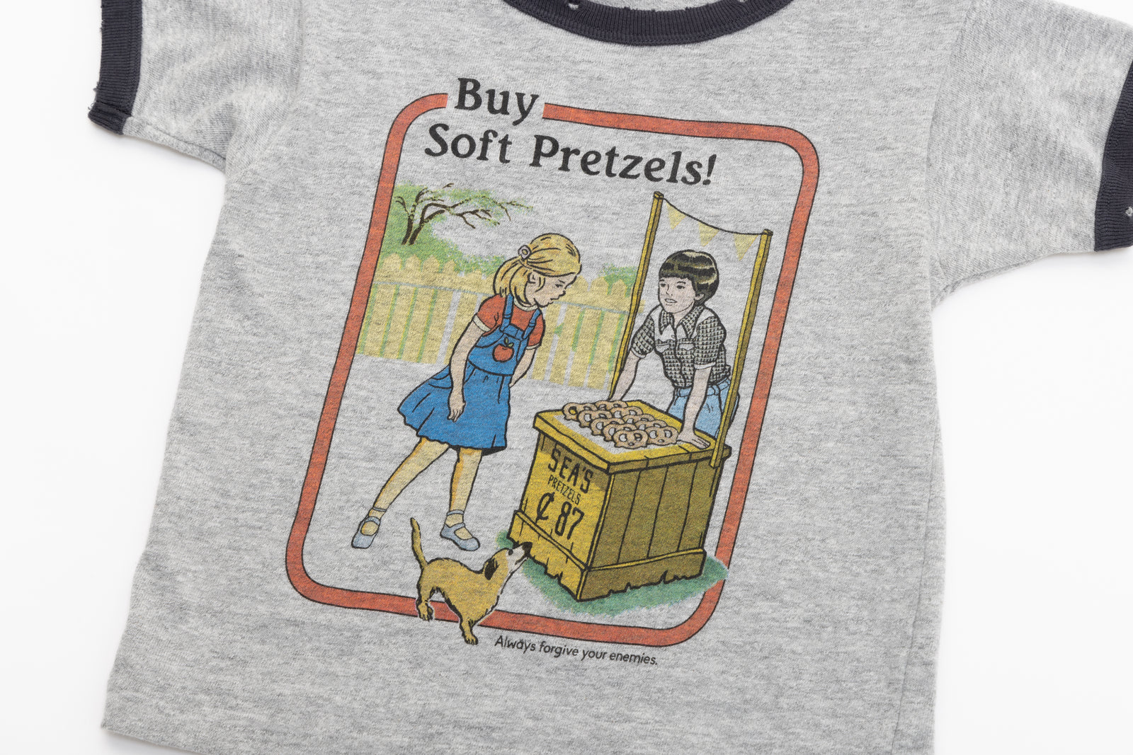 SEA CHIBI VINTAGE PRETZELS RINGER TEE