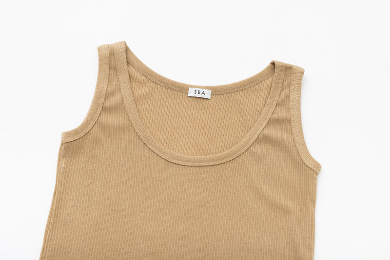 SEA Cashmere Silk Ribbed Tank Tops