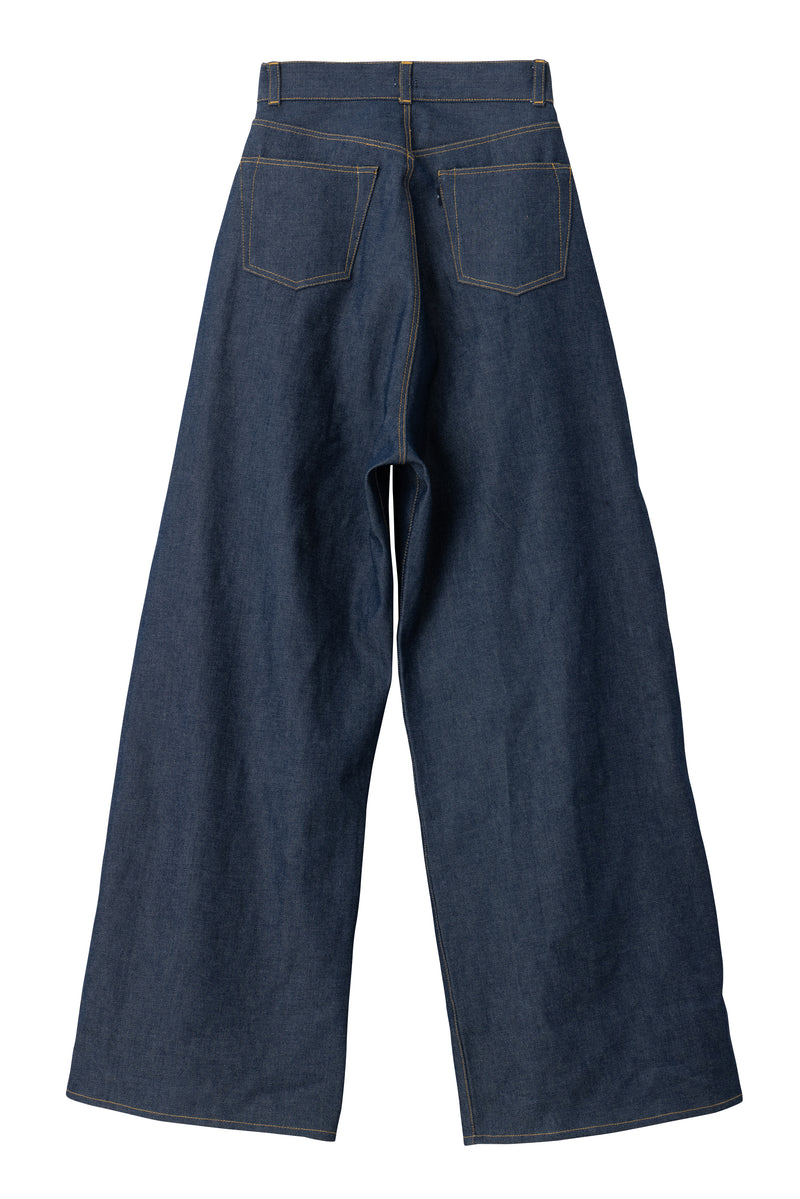 20SS/Blue Wide Leg Jeans/S51LA0104/ボトム/40/デニム/IDG/無地 - パンツ